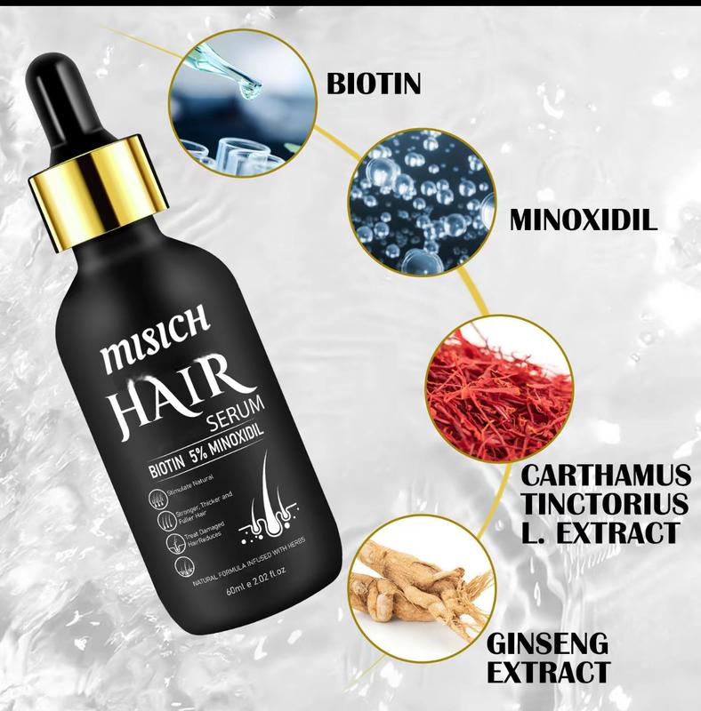 5% Minoxidil Hair Serum(60ml) for Men and Women With Hair Roller Set beard growth oil