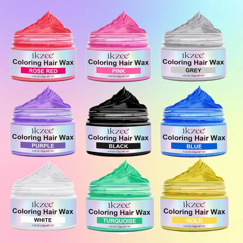 120g Semi-permanent Hair Dye, 9 Colors Hair Color Mud, Gentle Coloring Hair Dye, Hair Care & Styling Product for Women & Men