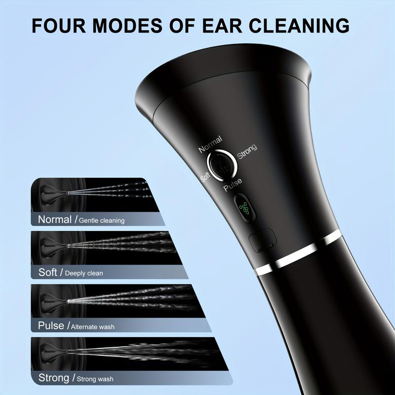 Electric Ear Wax Removal System, Water Powered Ear Cleaning Tool with Irrigation Flusher- Safe & Effective for Ear Wax Buildup Flushing and Cleaning