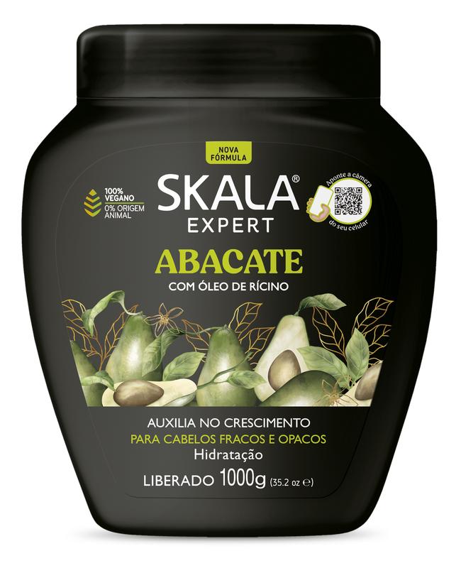 SKALA Avocado Hair Cream - For Weak and Dull Hair - 2 in 1 Conditioning Treatment Cream, Net 35.27 Oz (Pack of 1) VEGAN