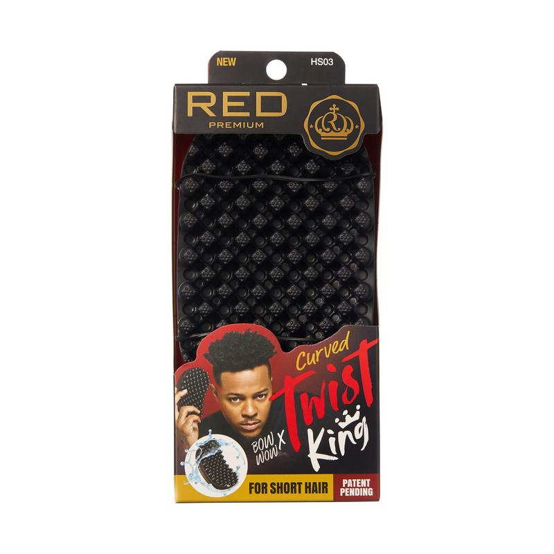 RED BY KISS Bow Wow X Twist King Twist Styler Brush for Curly, Coiled, 4C Hair, Afro Curl Sponge Racket, Premium Luxury Styling Twist Brush