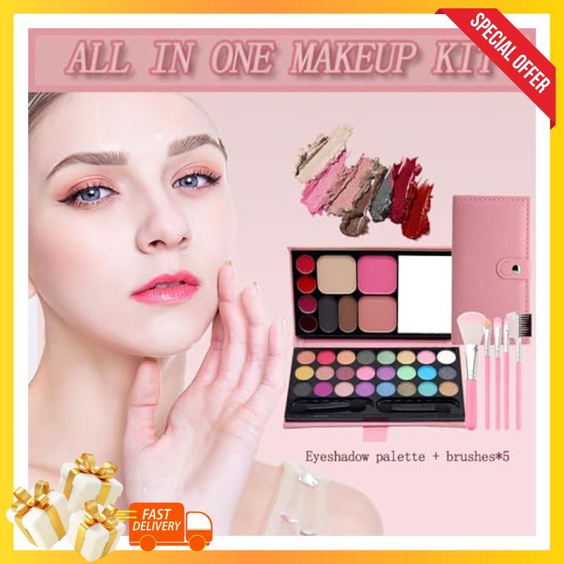 All in One Makeup Kit for Women Full Kit, Travel Makeup Kit, Makeup Gift Set for Women &Beauty Tray, Eyebrow, Pencil, Makeup Brush, Portable Storage Bag