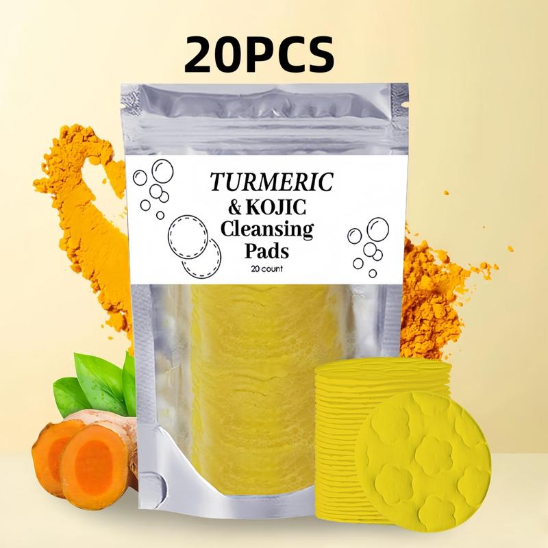 Christmas Turmeric Kojic Acid Cleansing Pads Set, Moisturizing Daily Skin Cleansing Pads, Exfoliating Pads, Facial Pore Deep Cleanser, Comfort Skin Care Products