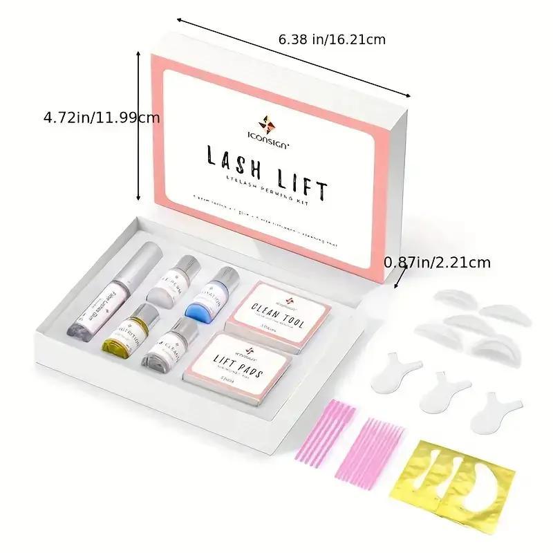 Eyelash Perm Kit, 1 Set Eyelash Lifting Kit, Professional Eyelash Perming & Tinting Kit, Eye Makeup Kit for Women & Girls