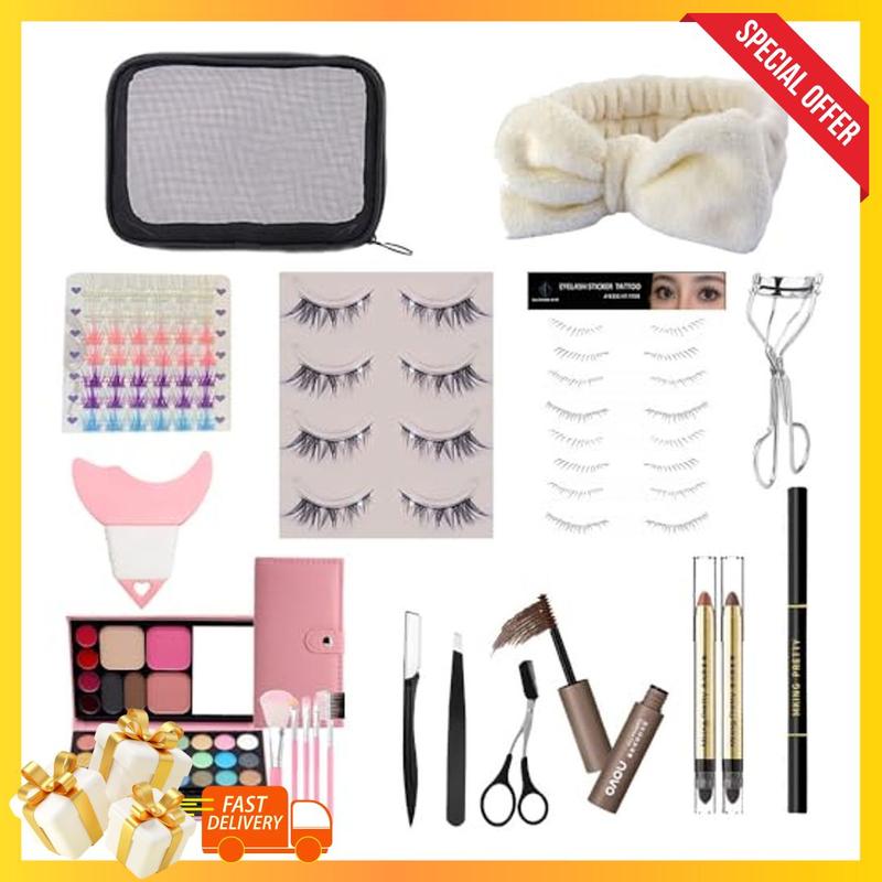 All in One Makeup Kit for Women Full Kit, Travel Makeup Kit, Makeup Gift Set for Women &Beauty Tray, Eyebrow, Pencil, Makeup Brush, Portable Storage Bag