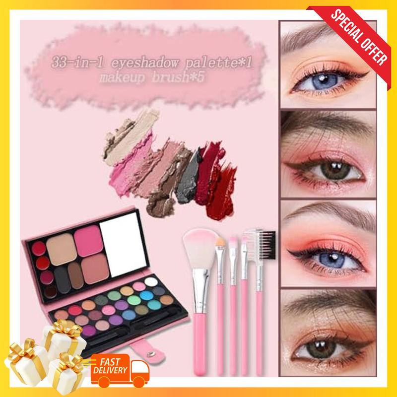 All in One Makeup Kit for Women Full Kit, Travel Makeup Kit, Makeup Gift Set for Women &Beauty Tray, Eyebrow, Pencil, Makeup Brush, Portable Storage Bag