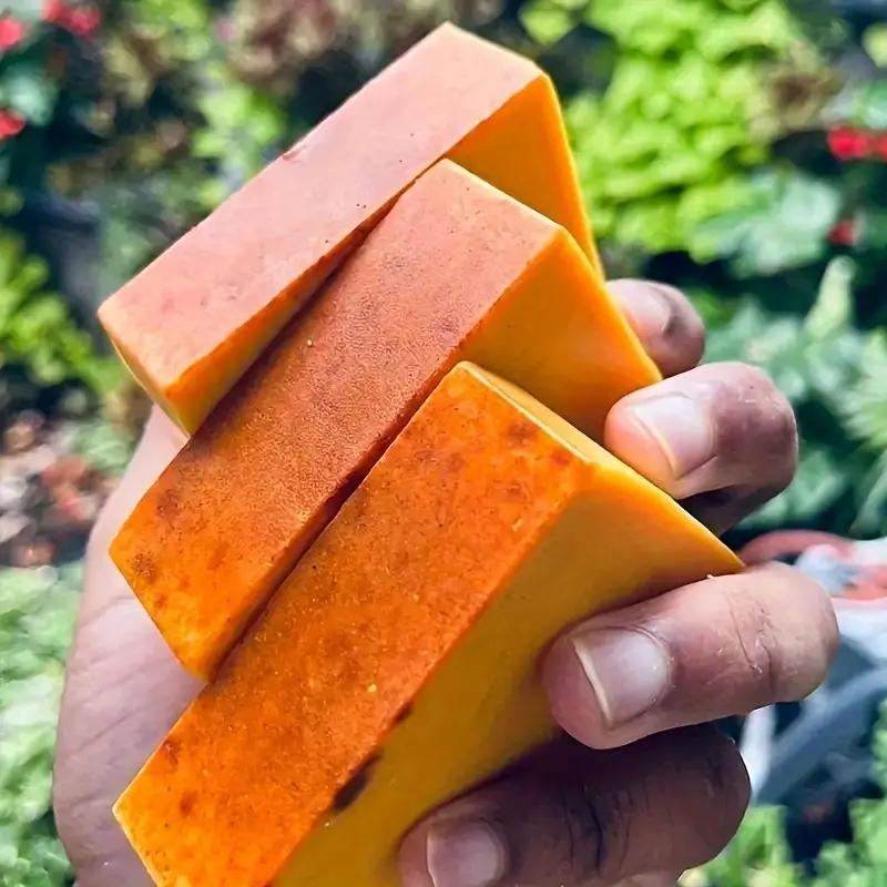 Turmeric Kojic Acid Soap, 3 Counts Deep Cleansing Gentle Exfoliation Soap, Natural Face and Body Care Soap with Vitamin E and Paraben-free