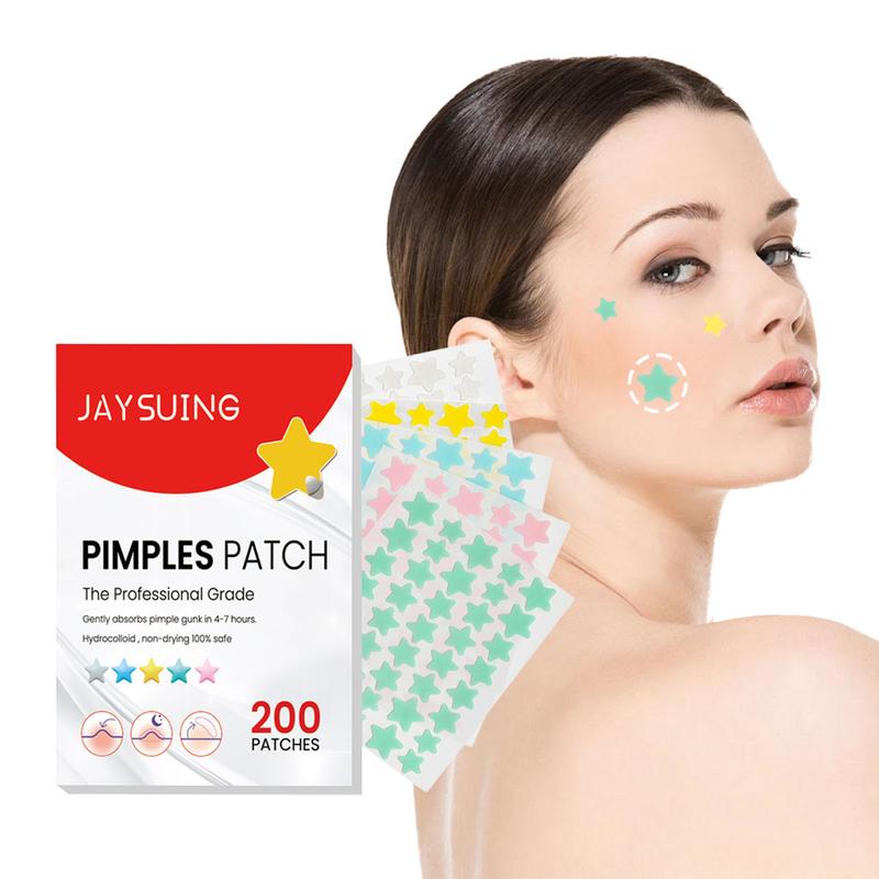 [JAYSUING] Pimple Cover Patch-Star Shaped Acne Patch, 200packs set Acne Cover Patch, Hydrocolloidal Pimple Patch,  Pimples Patches Peel Off for Women & Men, Fall Gift, Stickers Clear Skincare