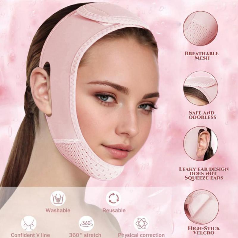 V Line Lifting Mask with Chin Strap for Double Chin, Face Skincare Lifting Belt for Women, Beauty & Personal Care Product, Skincare Tools, Fall Gift, Face Sculpting Tool, Christmas Gift