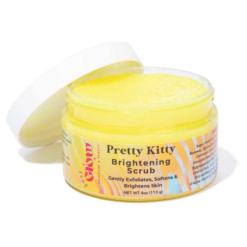 Pretty Kitty Bikini Line Sugar Scrub –Kojic Acid & Turmeric for Ingrown Hairs & Razor Bumps – Exfoliates, Softens & Brightens Bikini, Thighs & Armpits