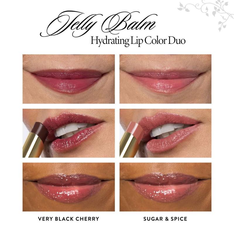 Jelly Balm Hydrating Lip Color Duo (Very Black Cherry, Sugar & Spice)