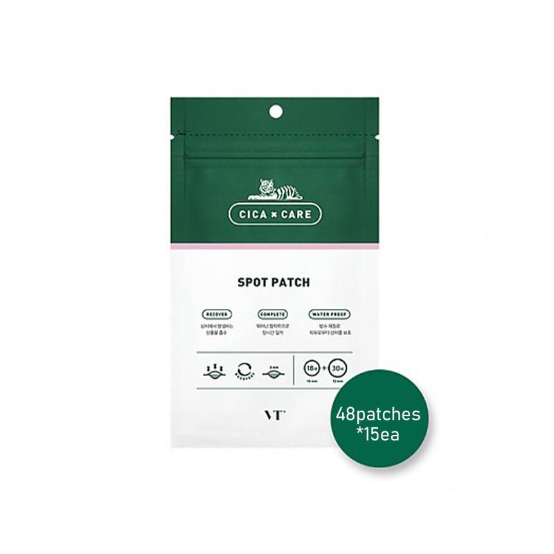 [VT Cosmetics] VT Spot Patch 48patches*15ea, Invisible Hydrocolloid Skin Trouble and Pimple Patch with No Irritation, Korean Skin Care