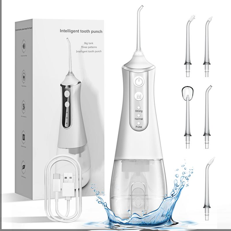 OLASK Water Flosser, USB Rechargeable & Cordless Oral Irrigator with 4 Modes，With 300ml Oral Flosser For Home, Travel Use.