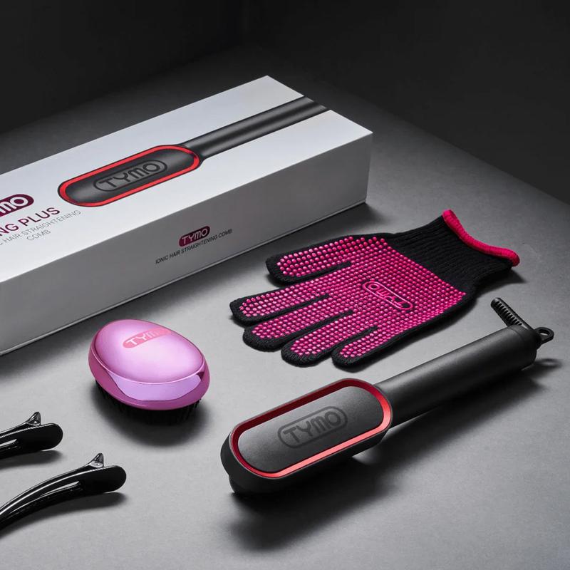 TYMO Ring Plus & TYMO AIRFLOW - Ionic Hair Straightener Brush & 2 in 1 Hair Straightener and Curling Iron & Hair Oil - Compacted Wave Curling Iron for Easy Comfort Styling hair