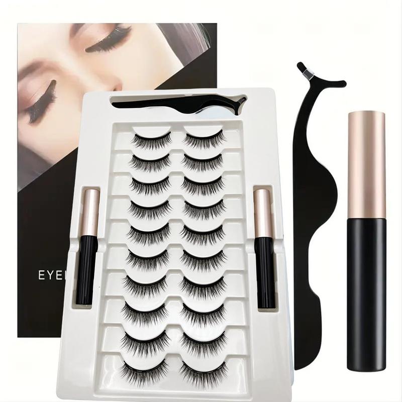 Magnetic Lashes & Magnetic Eyeliner Kit, 1 Set Natural False Eyelashes & Eyeliner Set, Eye Makeup Kit Suitable for All Occasion Makeup, Cosmetic Gift