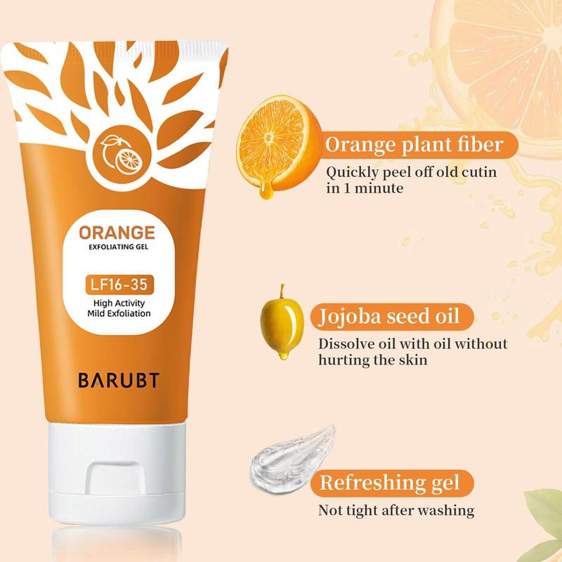 +5Get 2Pcs Orange Exfoliating Gel Scrub Face Body Skin, Facial Exfoliator 50g Skincare