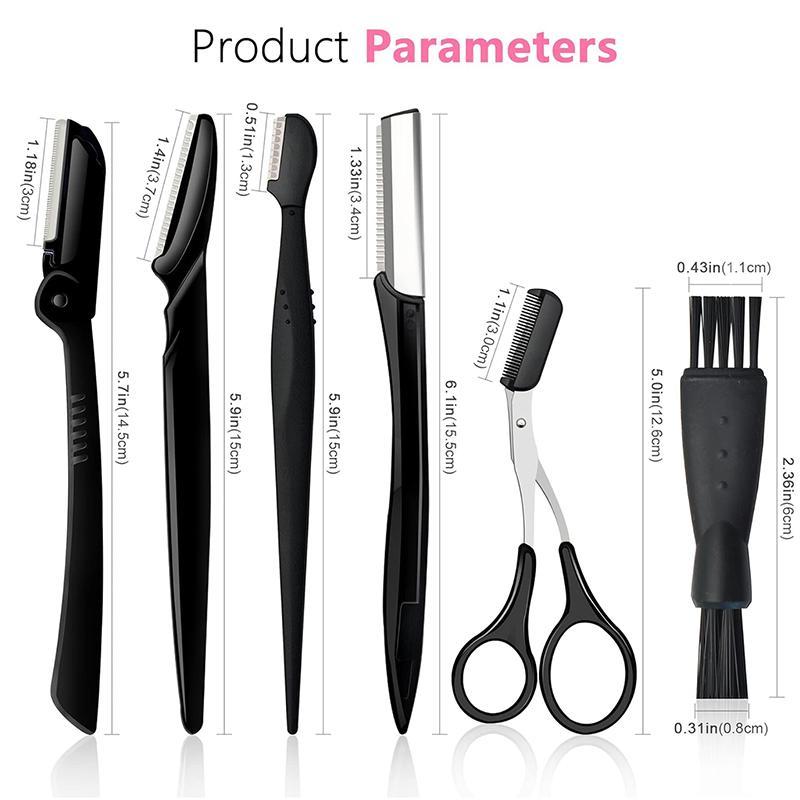 Eyebrow Trimmer Set, 14pcs set Multifunctional Eyebrow Shaver & Comb & Brush Set, Facial Hair Removal Tool for Women