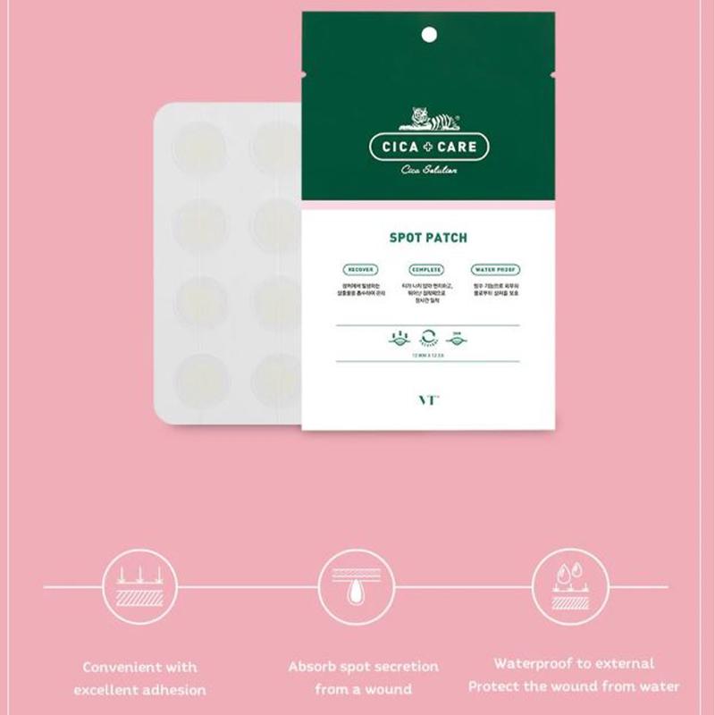 [VT Cosmetics] VT Spot Patch 48patches*15ea, Invisible Hydrocolloid Skin Trouble and Pimple Patch with No Irritation, Korean Skin Care