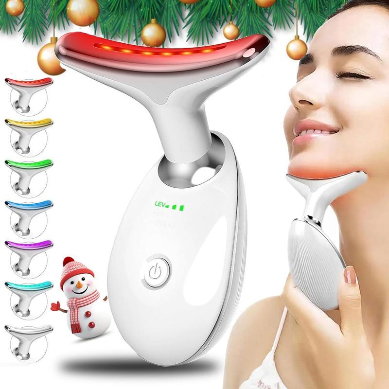 7 Color Neck Beauty Tool, 1 Box Neck Lifting & Firming Massager, Professional Facial Beauty Instrument for Home & Travel, Lightweight Beauty Appliance