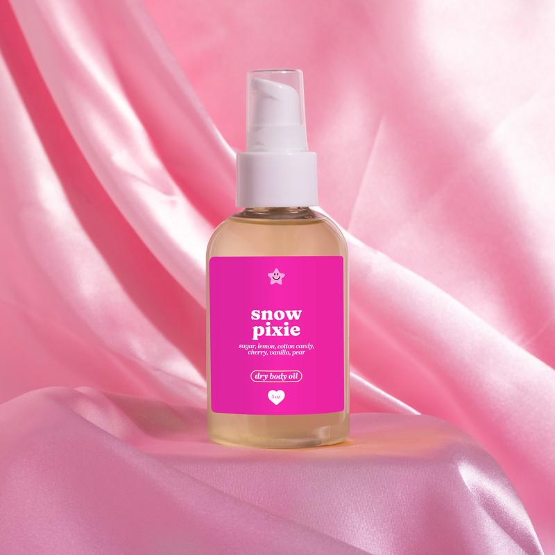 Snow Pixie Body Oil - 4 oz Moisturizing Dry Body & Massage Oil with Long Lasting Scent