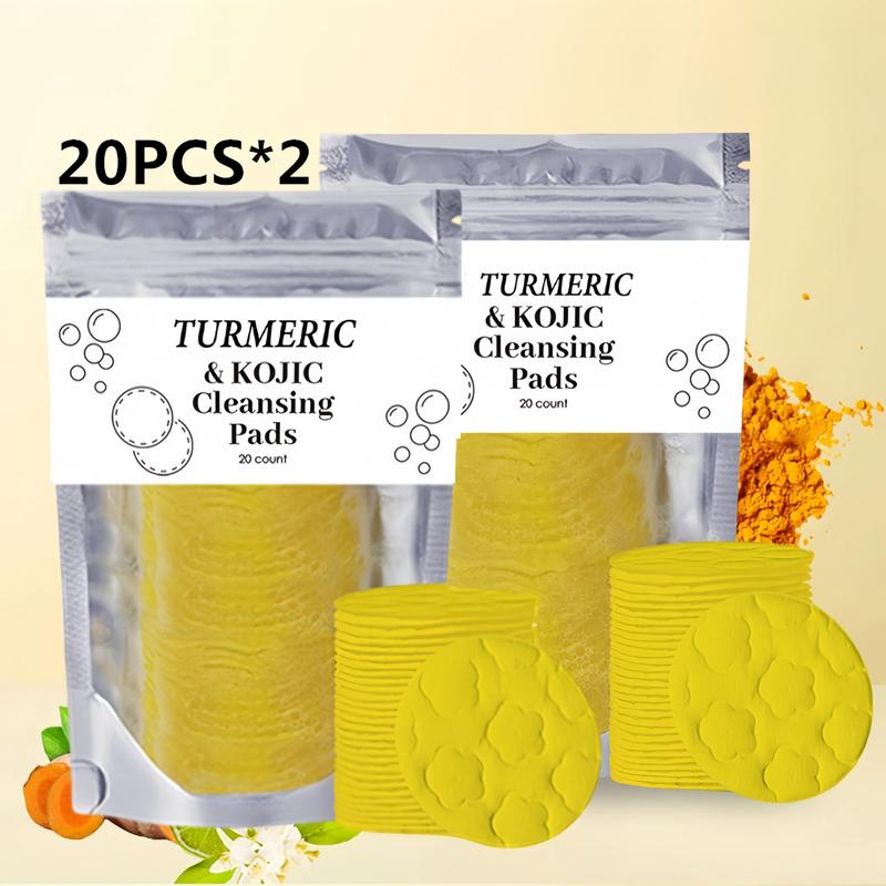 Christmas Turmeric Kojic Acid Cleansing Pads Set, Moisturizing Daily Skin Cleansing Pads, Exfoliating Pads, Facial Pore Deep Cleanser, Comfort Skin Care Products