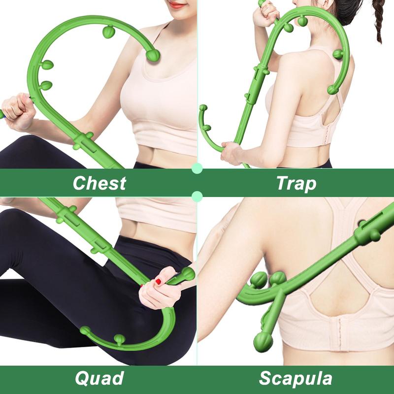 Handheld Back Massager, Trigger Point Self Massage Tool, Manual Massage Tool for Back, Neck, Shoulder and Leg, Muscle Release Tool for Women & Men