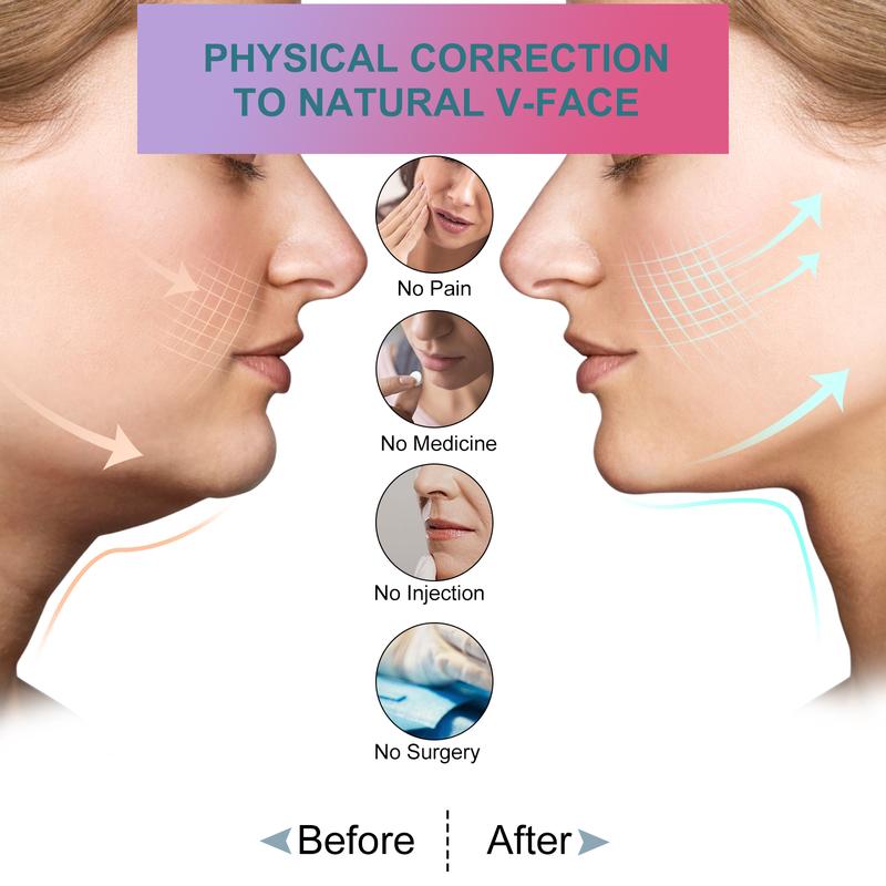 JUSRON 3D Double Chin Reducer V Line Face Lifting Tape Face Strap,   Soft Silicone  High elasticity Chin Strap Face Shaper to Removing Double Chin for Women and Men