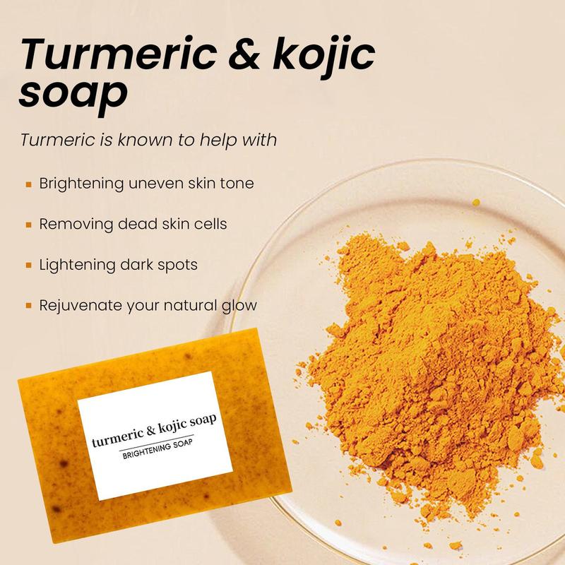 Turmeric Kojic Acid Soap, Deep Cleansing Soap, Moisturizing Soap For Face & Body, Body Wash & Soap For Women & Men, Fall Gift, Christmas Gift