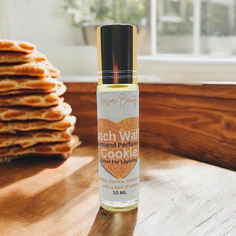 Dutch Waffle Cookie Body Oil Roll-On, Natural Gourmand Scent, 10ml, Body Care Aroma Fragrance Aroma Fragrance