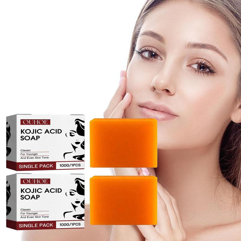 Kojic Acid Soap for Soothes Dry Skin, 2pcs set Moisturizing Soap for Jointed Elbow Brighten, Body Wash & Soap for Women & Men