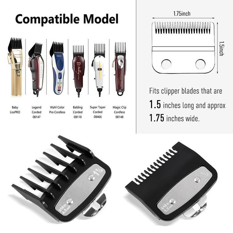 Professional Hair Clipper Attachment Comb Set, 10pcs set Electric Hair Clipper Limit Comb Caliper Set, Haircutter Positioning Comb, Haircutter Accessories Suitable for Men & Women