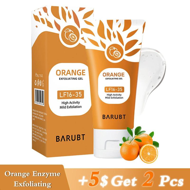 +5Get 2Pcs Orange Exfoliating Gel Scrub Face Body Skin, Facial Exfoliator 50g Skincare