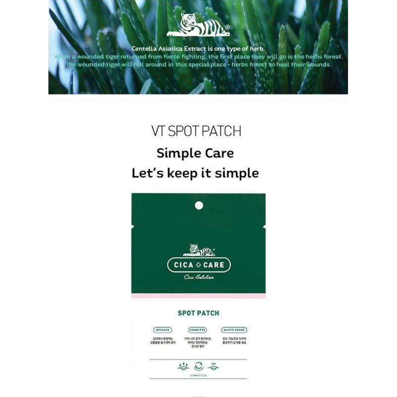 [VT Cosmetics] VT Spot Patch 48patches*15ea, Invisible Hydrocolloid Skin Trouble and Pimple Patch with No Irritation, Korean Skin Care