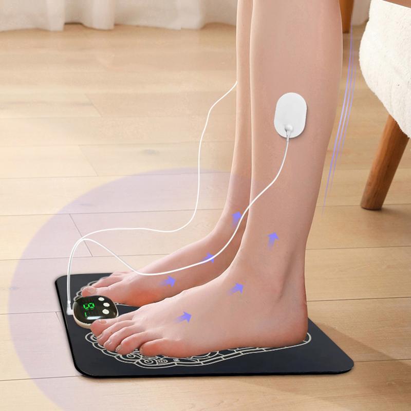 EMS Foot Massager Mat -Foot Massager Pad for with 8 Modes, 19 Levels without Remote and Use off Socks Electrical Comfort