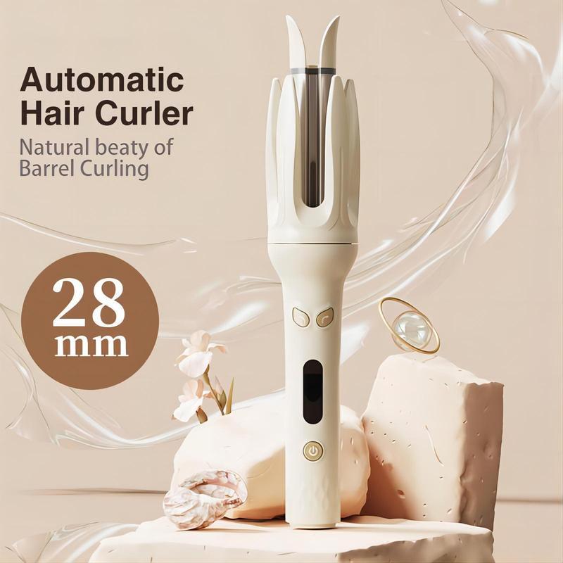 Automatic Hair Curling Iron,28mm Hair Curler,Negative Ion Automatic Hair Hair Curl Wand,4 Modes Temperatures Curling Iron for Women Comfort