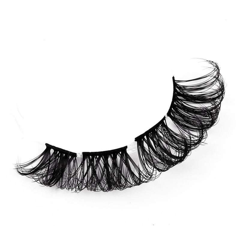 Segmented False Eyelashes, 10 Pairs Wispy Russian Coil Cluster Lashes, Natural Look D Curl Eye Makeup Strip Lashes for Women & Girls Eye Extensions