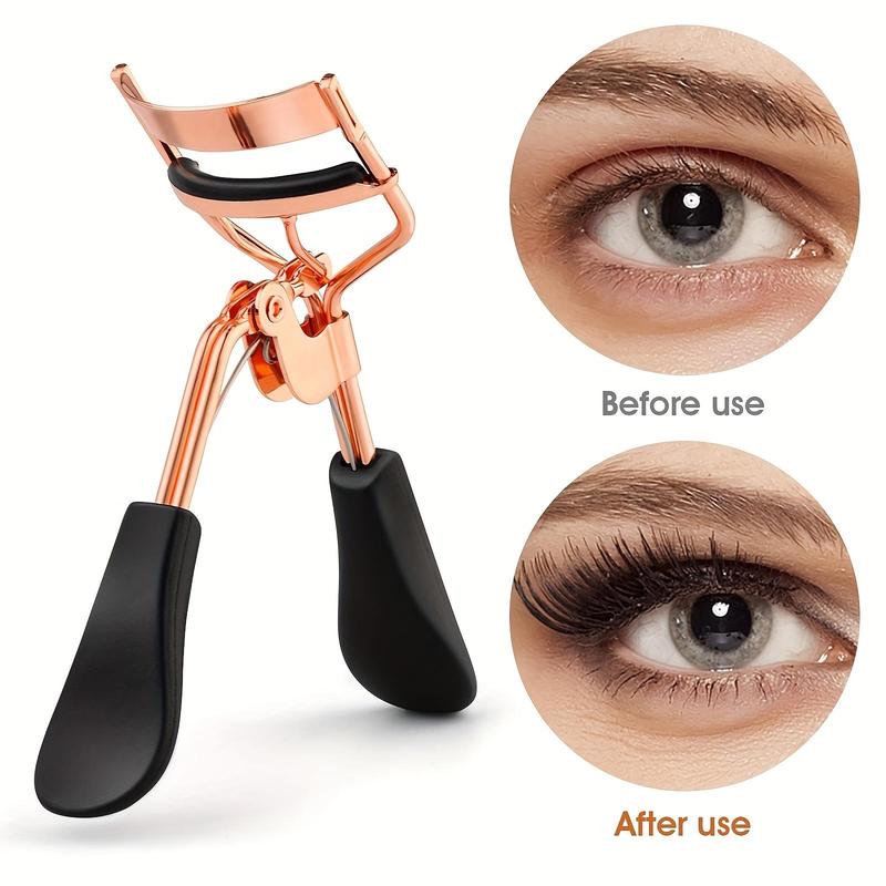 Eyelash Curler & Eyebrow Brush & Comb & Silicone Pad Set, 16pcs set Durable Eyelash Curler & Accessories, Professional Makeup Tools for Women