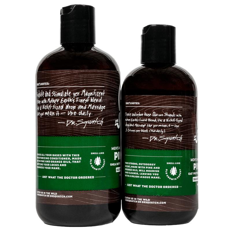 Dr. Squatch - Pine Tar Hair Care Kit - Shampoo and Conditioner For Men