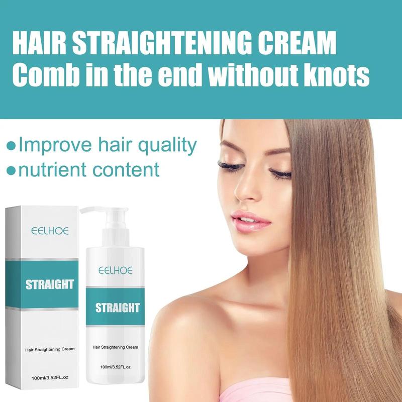 Hair Straightening Cream, Hair Straightening Cream for Improving Dry and Split Ends, Nourishing Hair Care Product for Smoothing Natural Hair