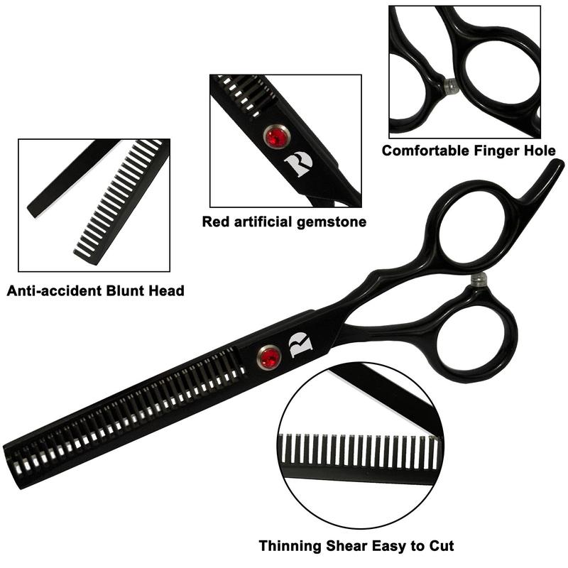 Hair Cutting Kit, 1 Pair Professional Hair Cutting Scissors, Hair Cutting Tools for Salon & Barber Shop, Heatless Styling Tools for Women & Men