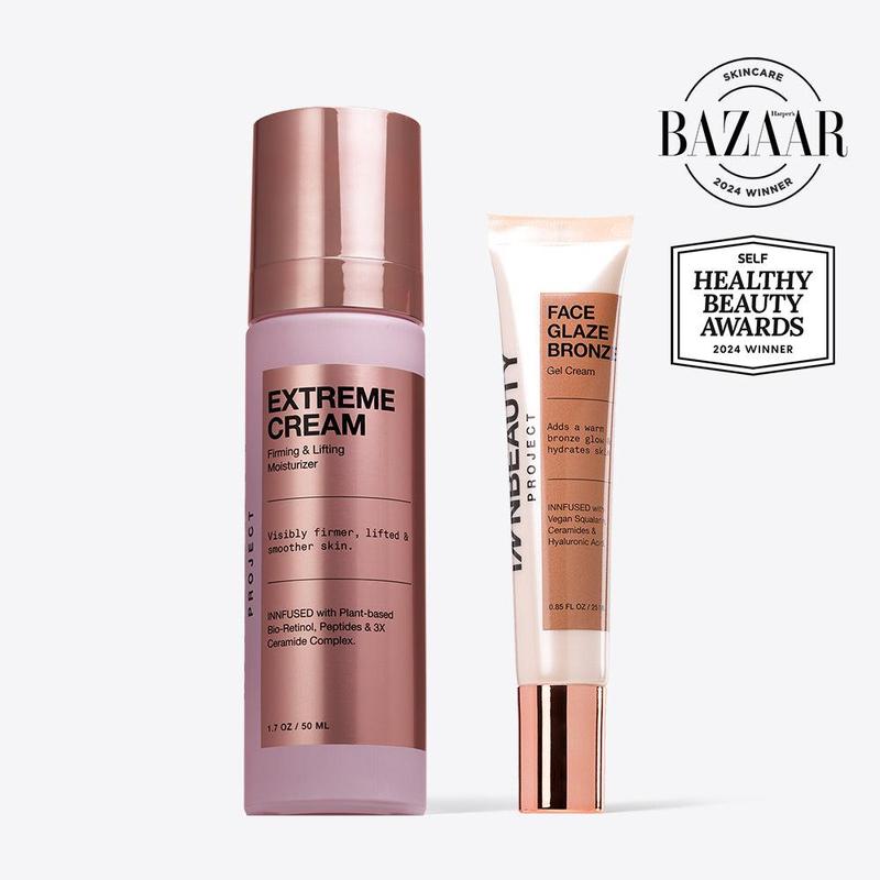 Bronze & Sculpt Set - Includes Extreme Cream Moisturizer & Face Glaze Bronze Hydrating Skincare Contour Primer