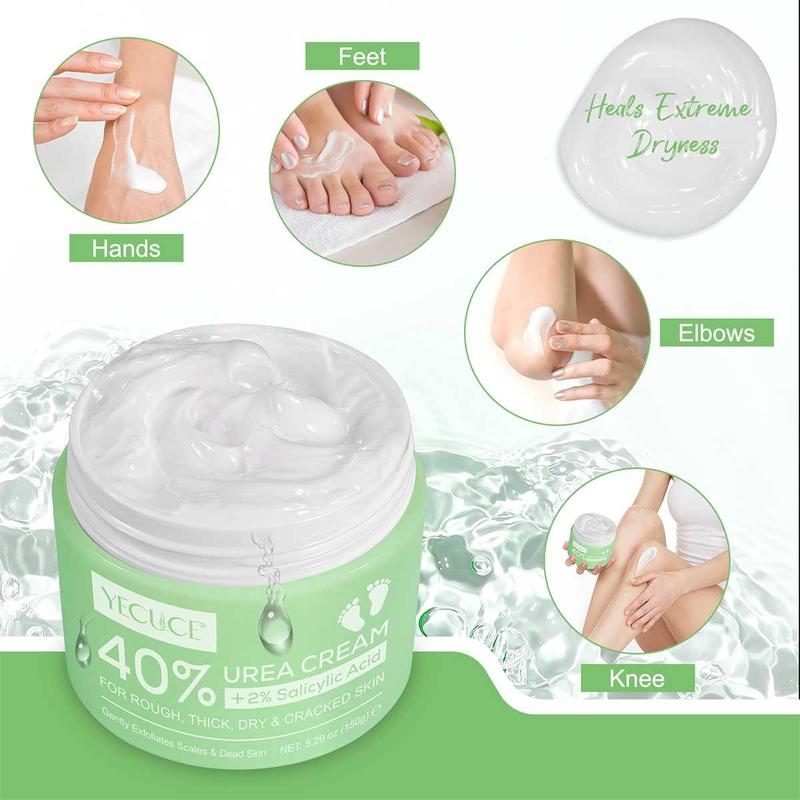 40 % Urea Foot Cream, 1 Box Moisturizing Foot Care Cream, Gentle Exfoliation Foot Lotion for Rough Thick Skin, Cracked Skin, Christmas Gift