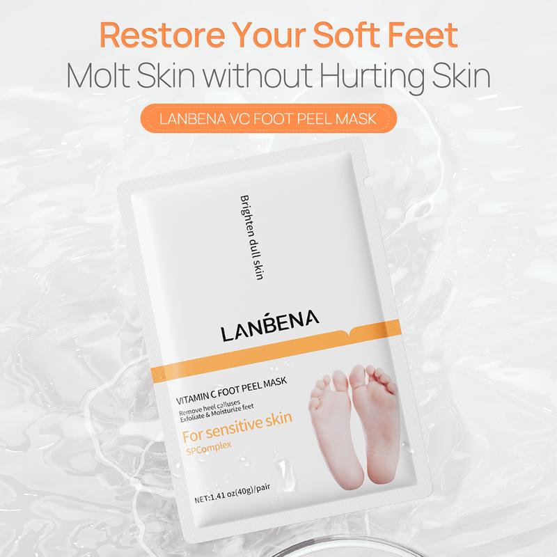 LANBENA Exfoliating Foot Peel Mask Remove Dead Skin Foot Mask Peeling Heel 1pair Nail Flower Pack Tea Tree