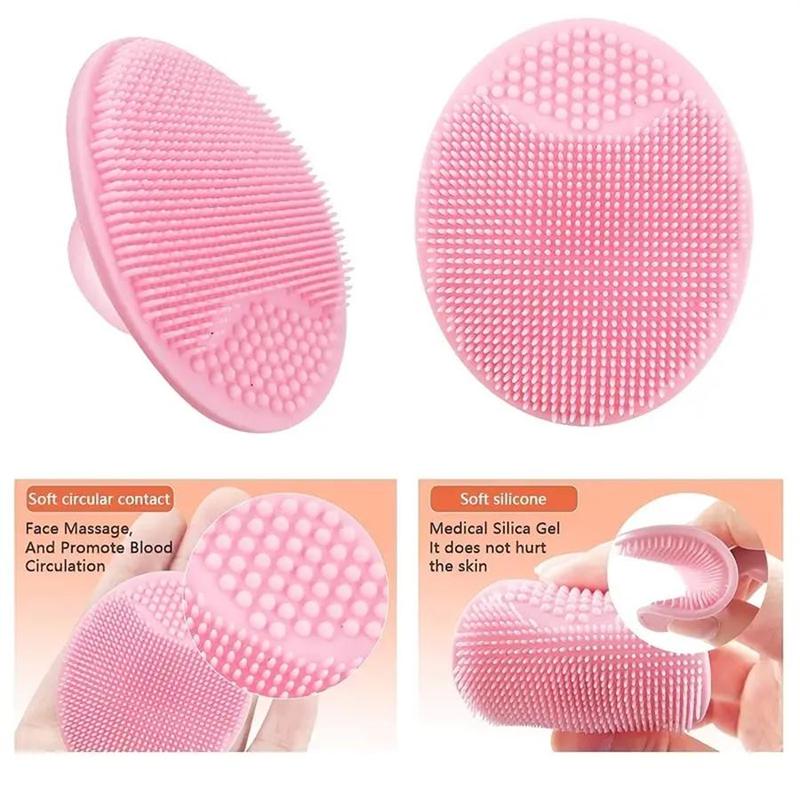 Double-sided Facial Cleansing Tool Set, 5 Counts set Including Headband and Wristbands & Face Detail Cleansing Brush, Manual Massage Brush