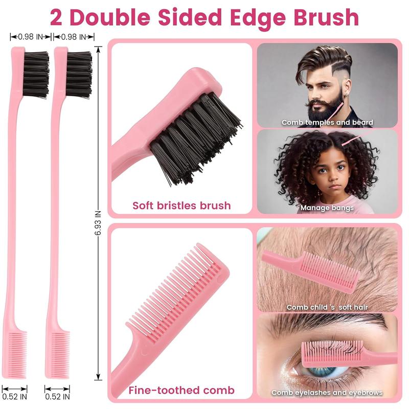 Bangs brush for   hair, Bristle Hair Brush Edge Control Brush Teasing Comb for Women