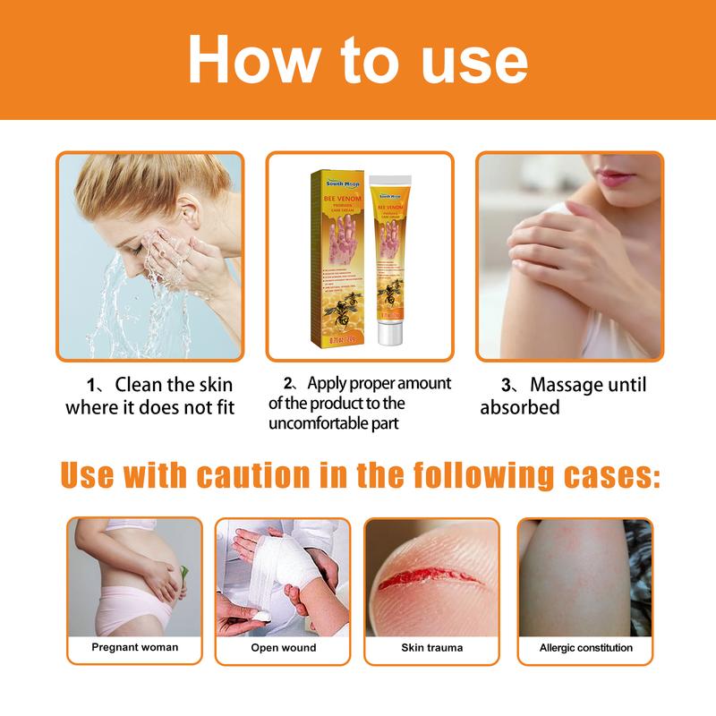 Bee Venom Psoriasis Cream, Relieve Itchy Skin Repair Hand Moss Moisturizing Skin Care Cream