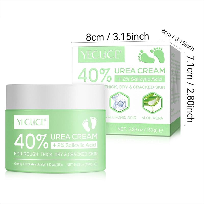 40 % Urea Foot Cream, 1 Box Moisturizing Foot Care Cream, Gentle Exfoliation Foot Lotion for Rough Thick Skin, Cracked Skin, Christmas Gift