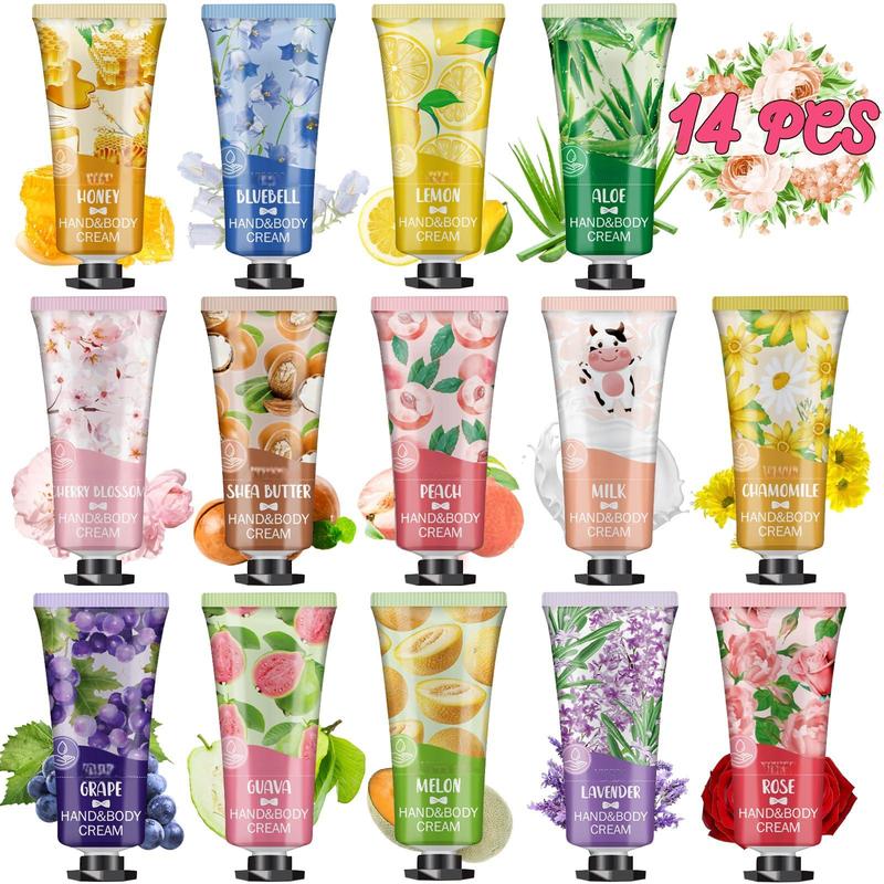 14 Pack Hand Cream Gifts Set,Christmas Gifts for Women,Thank You Gifts,Stocking Stuffers for Adults,Appreciation Gifts,Bulk Hand Lotion Travel Size for Dry Cracked Hands,Mini Hand Lotion