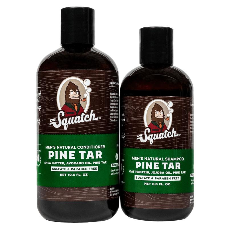 Dr. Squatch - Pine Tar Hair Care Kit - Shampoo and Conditioner For Men