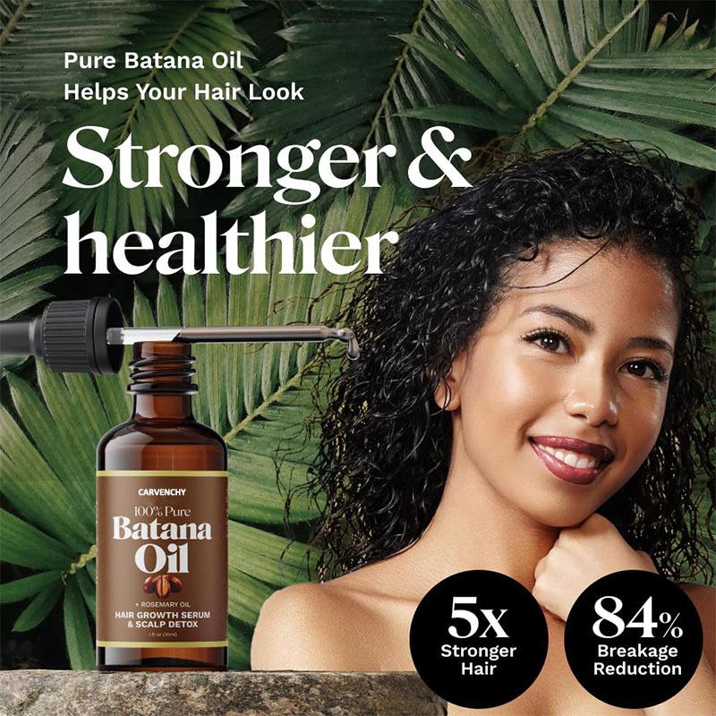 CARVENCHY 2 PACK Batana Oil : Dr Sebi Organic Raw Batana Oil from Honduras - 100% Pure & Natural - For Thicker & Stronger Hair - 30ml